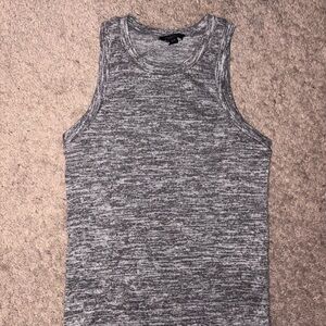 Womens Gray Sleeveless Shirt